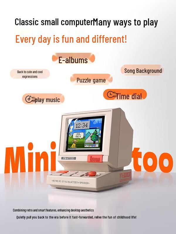 

Divoom MiniToo Retro Bluetooth Speaker with Smart Pixel Screen