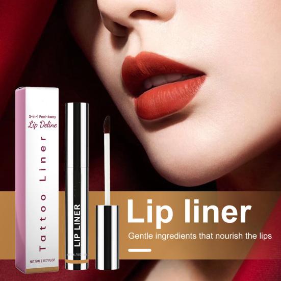 Matita labbra peel-off da 5 ml, a lunga tenuta, impermeabile, altamente pigmentata, rimovibile, per tatuaggi labbra voluminosi, strumenti per il trucco delle labbra da donna, regalo di compleanno
