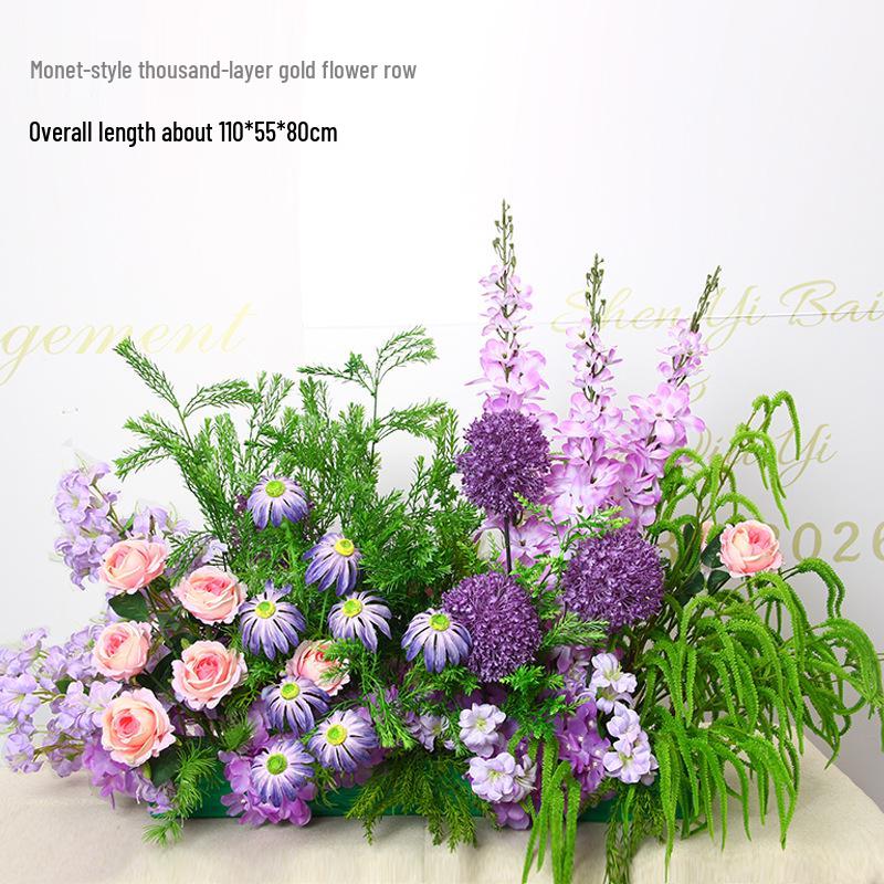 Mori Style Artificial Wedding Floral Aisle Decoration