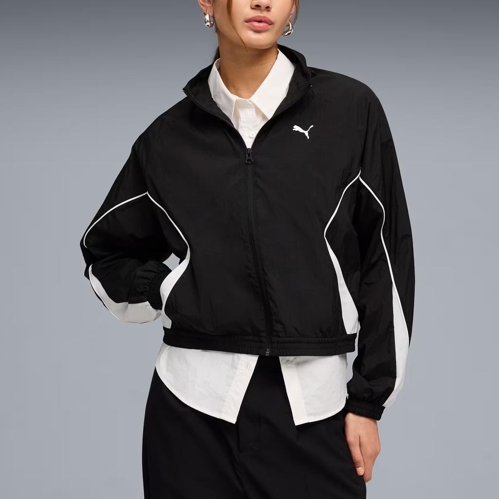 Puma Fz Sports Casual Woven Short Breathable Windproof Loose Jacket Women Jackets 694101-01
