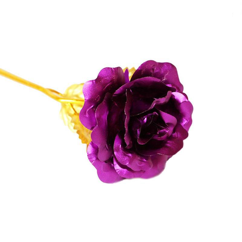 

Фольга из розового золота искусственная роза цветок свадьба день святого валентина подарок фиолетовый