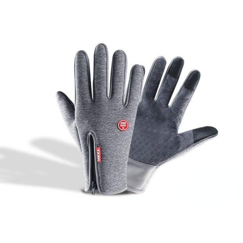 

Мужские и женские бархатные ветрозащитные, водонепроницаемые, противоскользящие, теплый сенсорный экран, для альпинизма и катания на лыжах на открытом воздухе, удлиненные перчатки для верховой езды в весеннем стиле XL серый