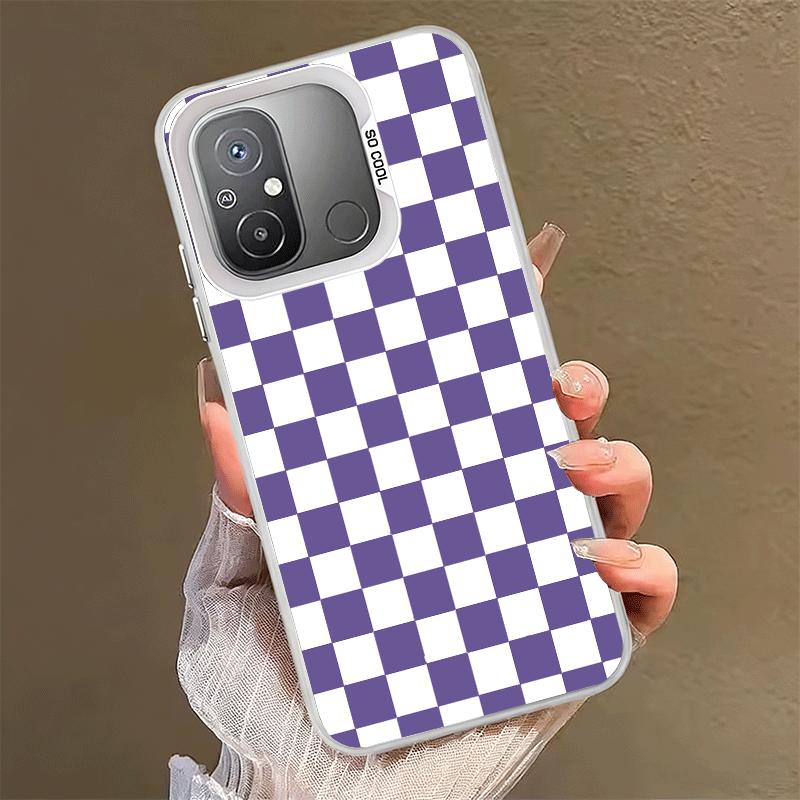 Retro Classic Chess Board Grid Shockproof Phone Case for Xiaomi Poco X7 X6 X5 X3 Pro F7 Ultra M8 Redmi 15C 15 14C 13C 12C 10C 13