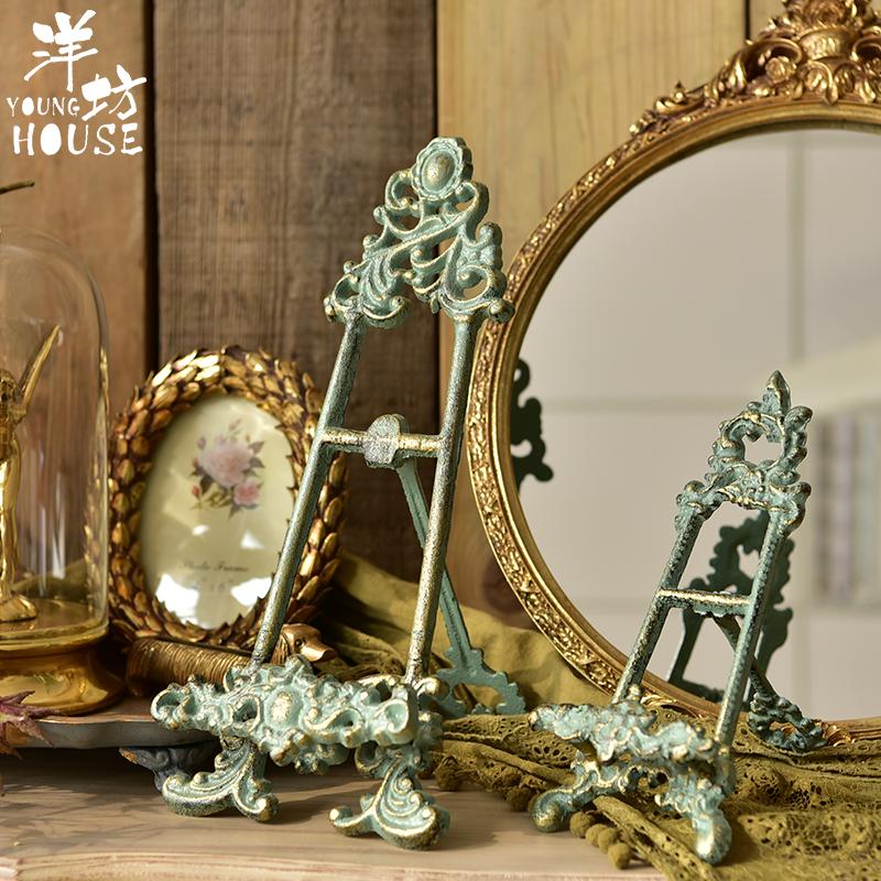 Retro Nostalgic Cast Iron Photo Frame Creative Desktop Picture Holder European Style Decoration for Home Ornaments