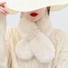 Girl's Scarf Winter Student Medium Long Fashion Versatile Pearl Scarf Soft Warm Scarf
