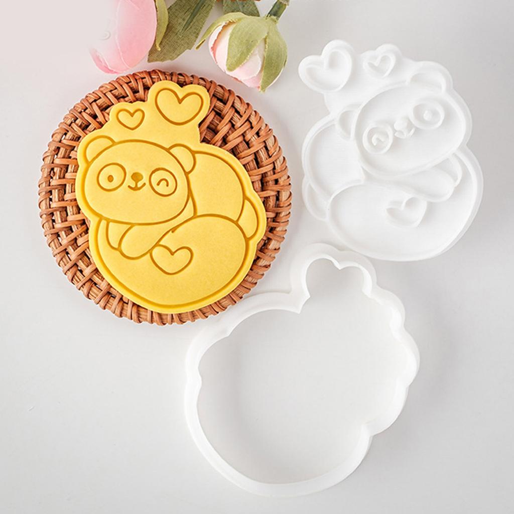 Cookie Cutters Valentine's Day Biscuit Molds Panda Shaped Cookie Embossing Molds Baking Gadget Perfect for Baking Cookie