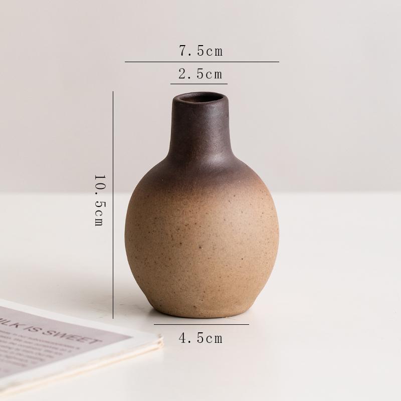 Retro Ceramic Vase for Dry Flowers & Green Plants - Living Room & Study Decor