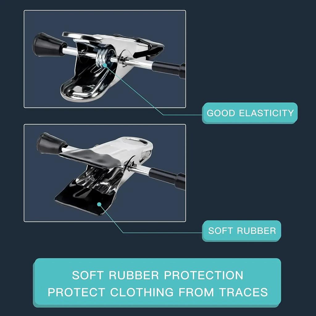 5/10/20 Pcs Rack Clip Stainless Steel Trousers Wardrobe Clip Anti-slip Clothespin Pants Clamp Clothes Hanger for Skirt