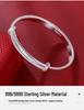 Big Kids 9999 Sterling Silver Keti Cat Bracelet - Solid Silver, Push-Pull Bangle, Engravable, Simple Design for Children.