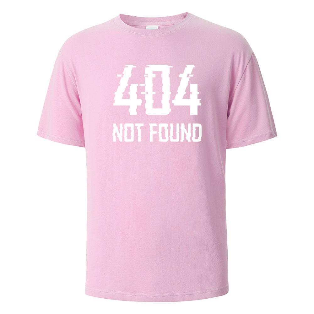 

404Not Found Print T-Shirt Summer Tees For Men Women 100% Cotton O-neck Oversize Casual Short sleeved Tops 4XL