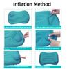 Portable Foldable Inflatable U-Shaped Neck Pillow Lightweight Travel Pillow for Car Airplane Neck Waist Support Cushion