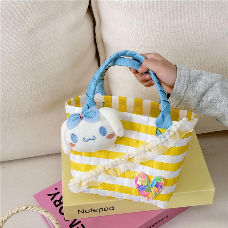 Charming Spring Summer Kids Tote Bag With Cartoon Characters For All Ages Yellow