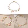 Geometric Heart Pendant Necklace And Bracelet Set For Women With Pearl And Alloy Jewelry