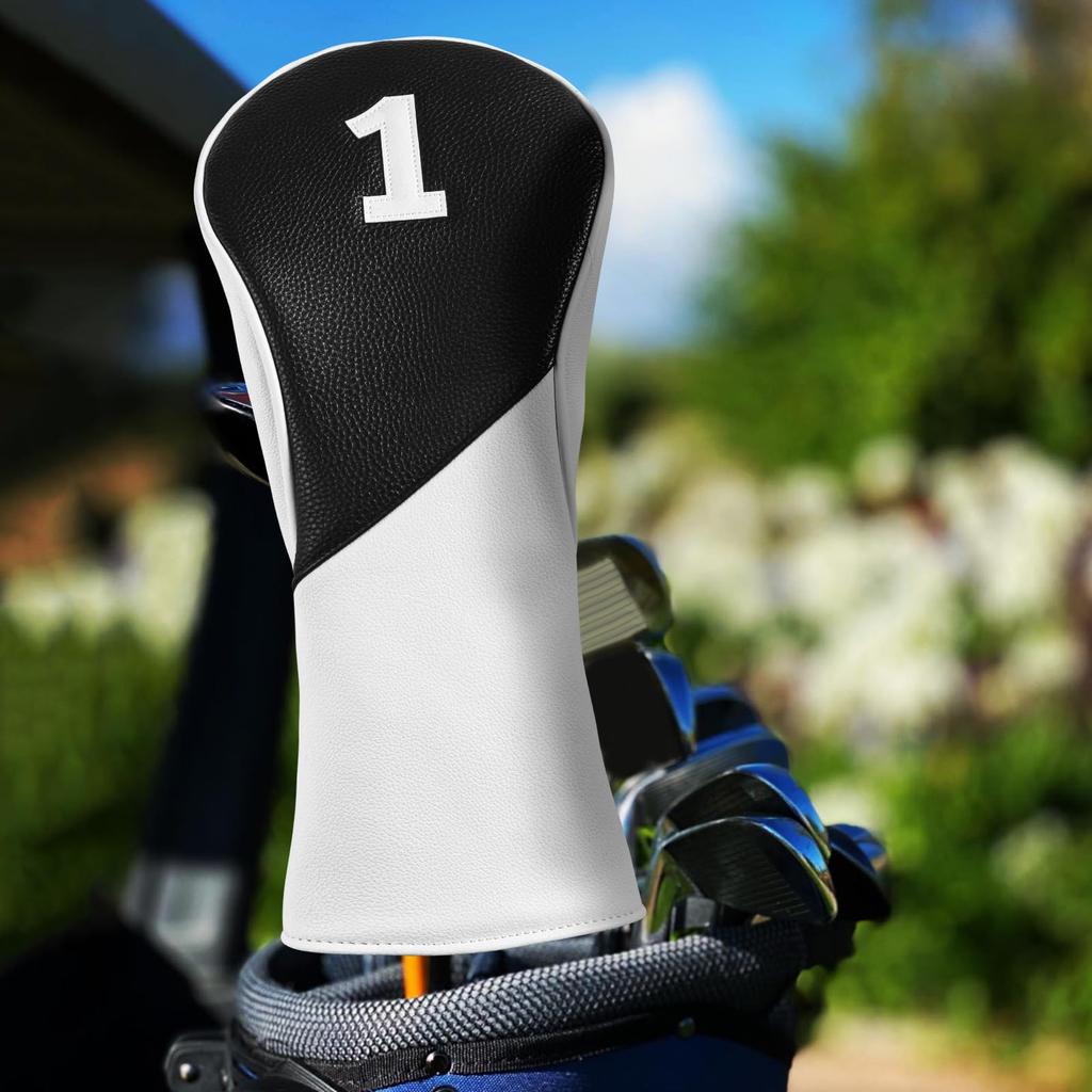 PU Leather Golf of of and for 440cc and 460cc Golf Protective Head Covers for Fairway and Utility Includes Conversion Dag for High-Quality Headcovers,