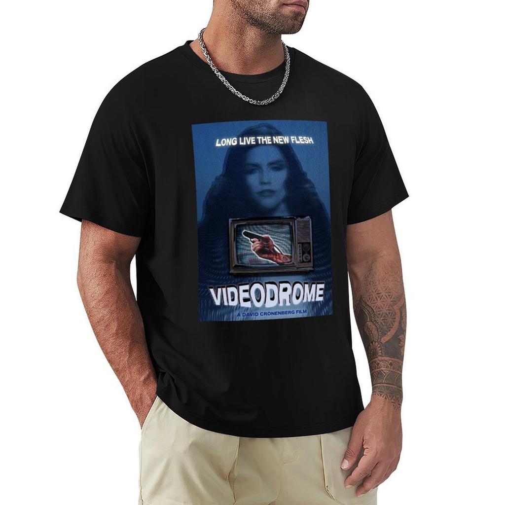 Videodrome Fan Art Tshirt Urban Style Casual Short Sleeve Top