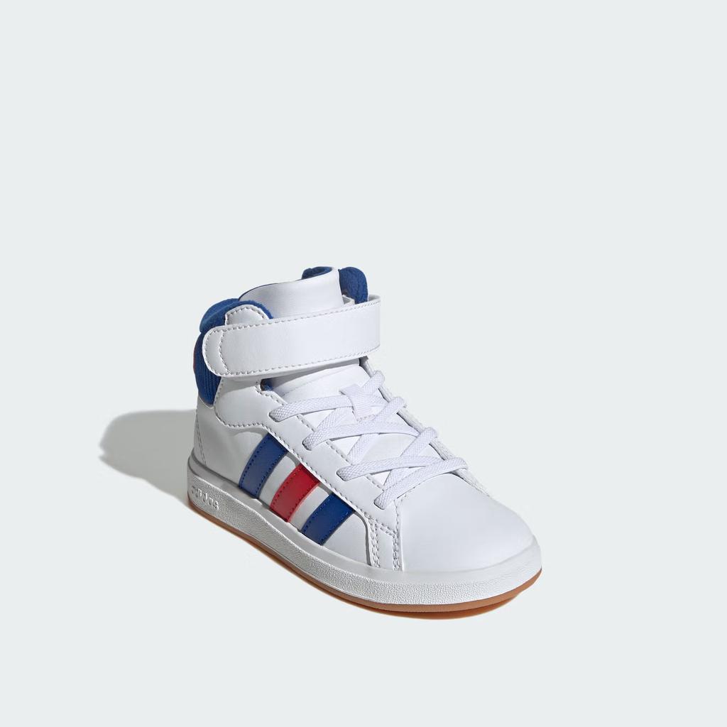 Adidas Shoes - Boys' Small Size GRAND COURT MID K Mid-top Casual Sports Sneakers. Product Code JP8876