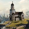 6172PCS Medieval Church Building Blocks European Castle Street View Model Bricks Desktop Decoration Toys For Kids Holiday Gifts