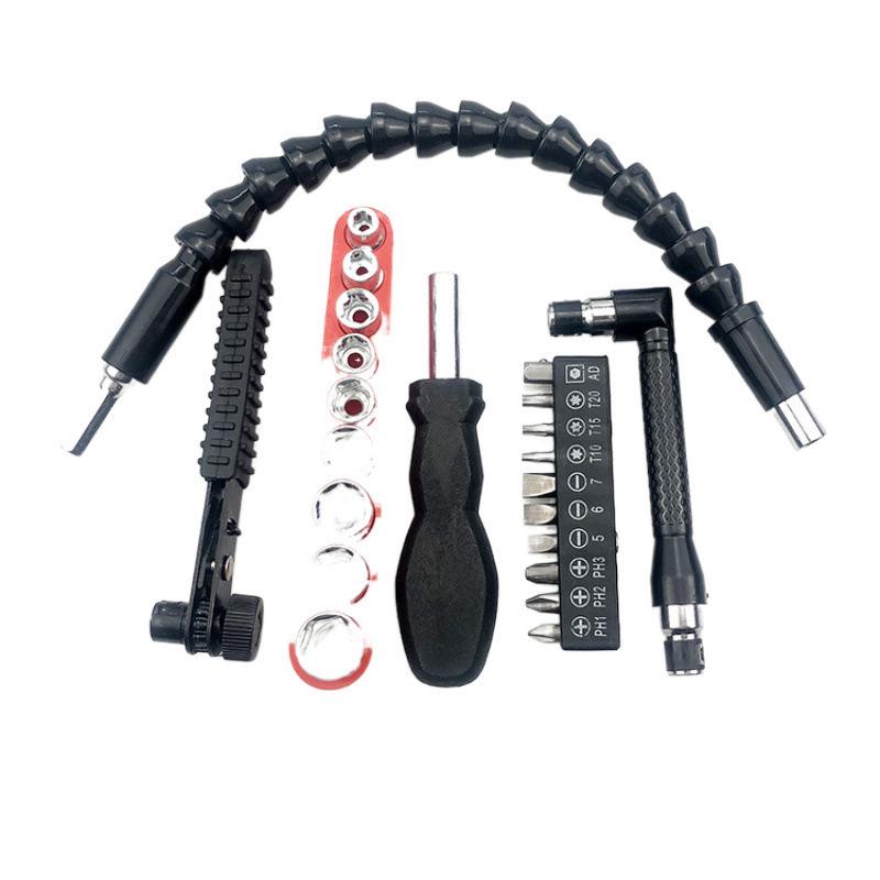 Universelle flexible Schaftverlängerung für Bohrmaschine & Schraubendreher - Multifunktional, Flexible Verbindungsstange & Bit.