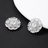 2PCS/Set Metal Flower Rhinestone Buttons Shirt Sewn Buttons DIY Accessories Decorative Handmade Sewing Accessories