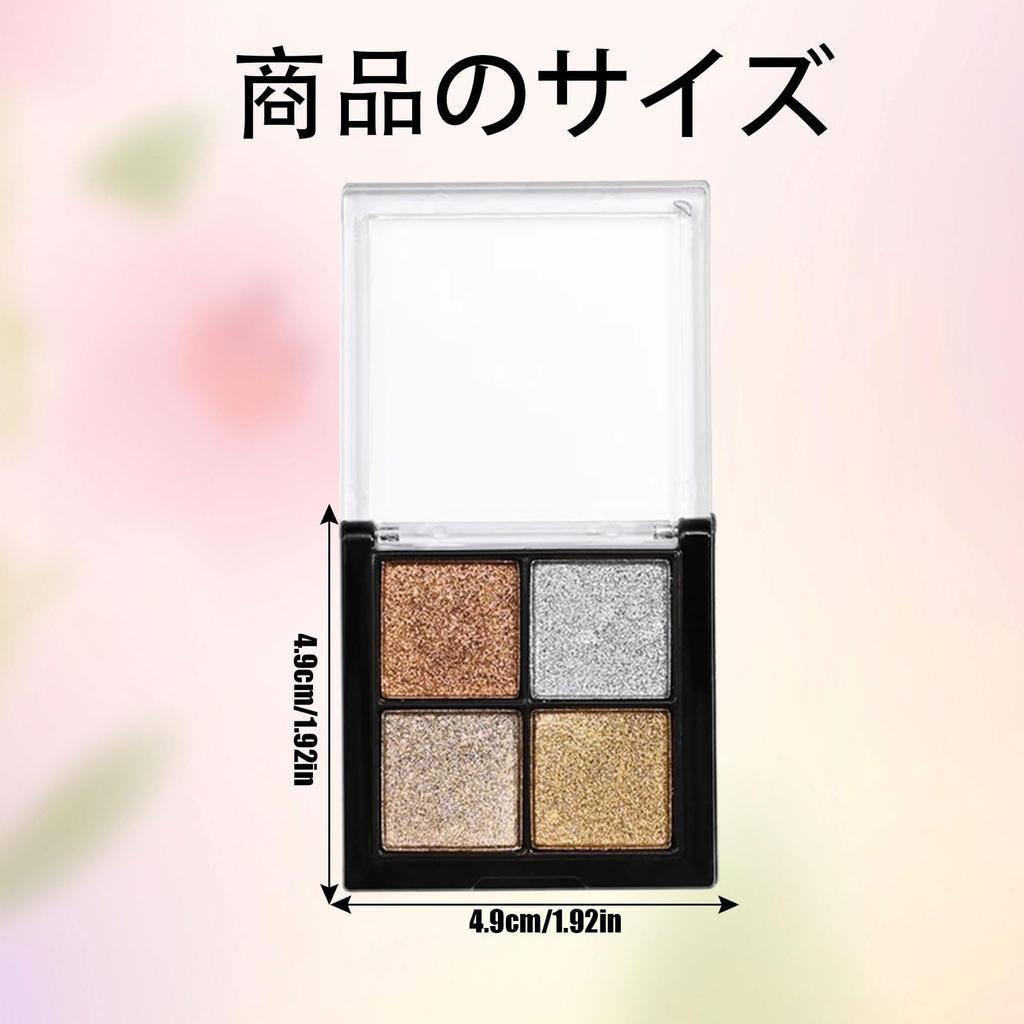 Mirror Powder 4-Color Palette Nail Powder Solid Mirror Nail Powder Gold Silver Aurora Powder Gel Nail Powder Resin Nail Art Workshop Nail Parts with