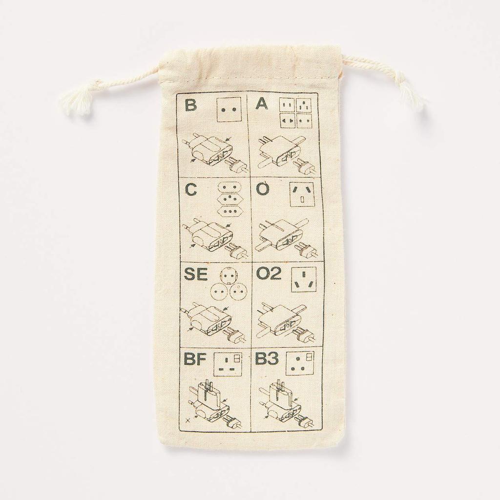 MUJI Travel Plug 18365739 Adapter, White,