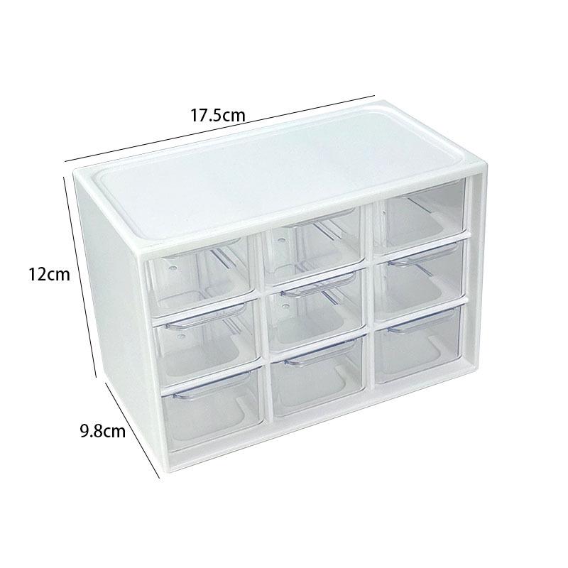 Transparent Nine-Grid Desktop Drawer for Jewelry & Cosmetics