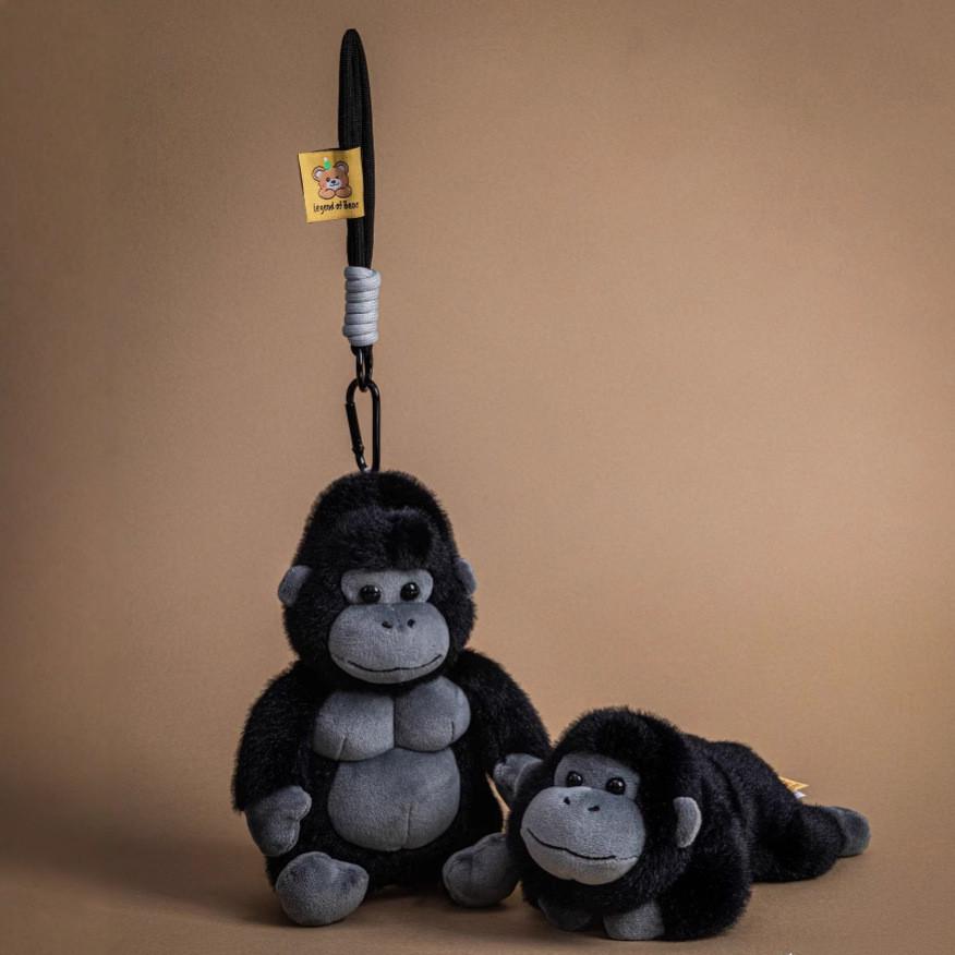 Cartoon Cute Lying Posture Black Gorilla Plush Toy Pendant For Bag Decoration