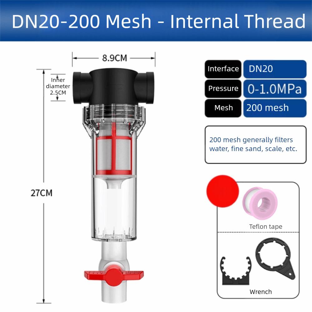 

New Filtration Fish Tank Filter PP 200Mesh fish feces separator Efficient Separation Built-in Aquarium Filter Fish Tank