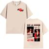 De La Rose tour album graphic Tshirt unisex Harajuku style shortsleeved Tshirt retro loosefitting pure cotton Tshirt