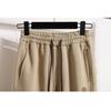 Winter Harlan Bunched Feet and Fleece Embroidered Thick Sweatpants
