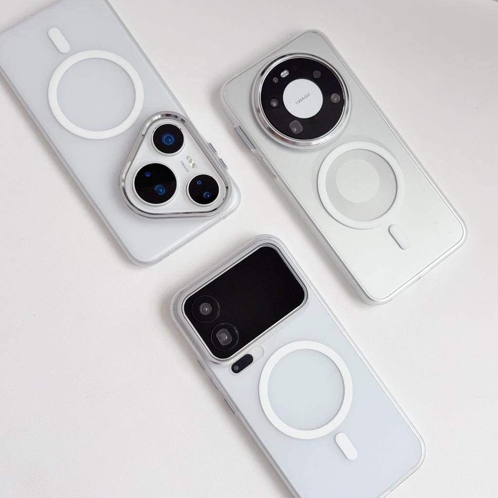 17 Applicable to Xiaomi 17promax metal ring ice mist magnetic suction 17pro mobile phone case 15 anti-drop 15pro protective case