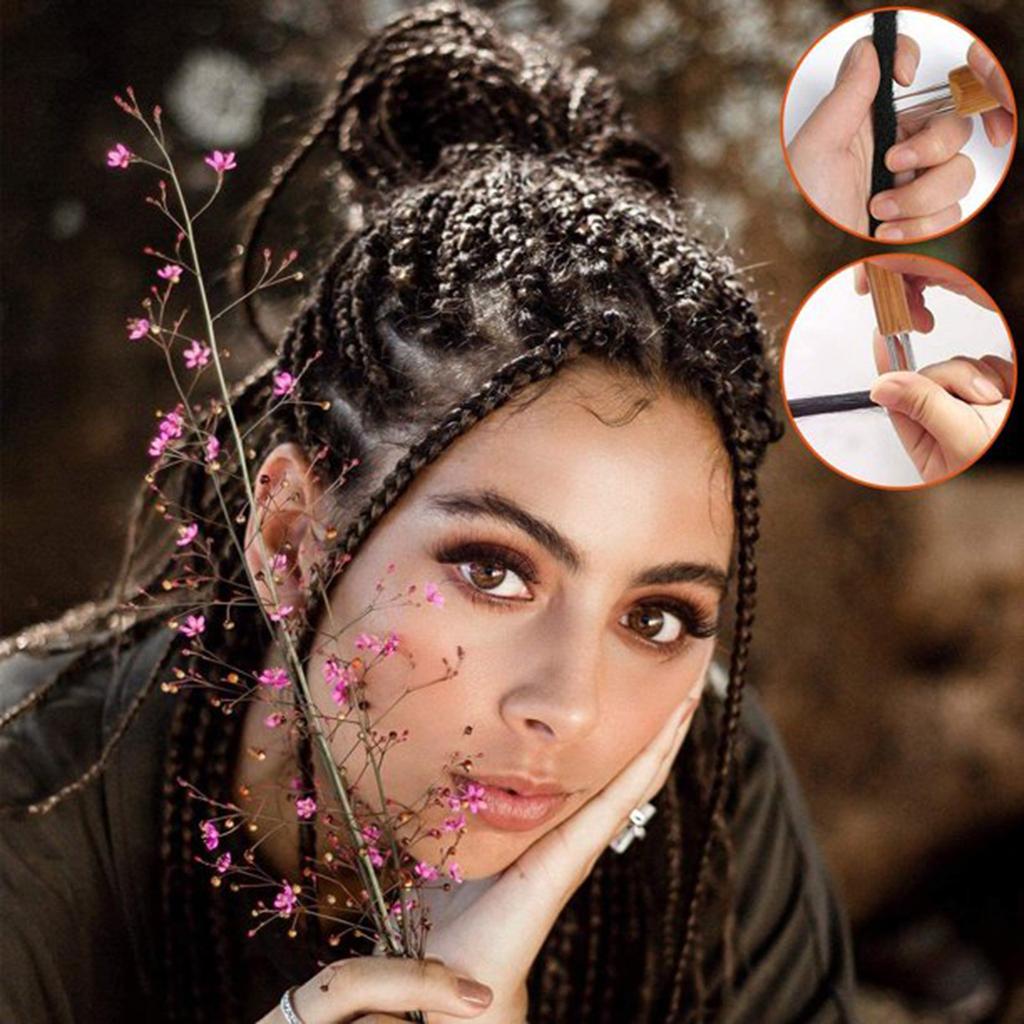 Carbonized Bamboo- Handle Crochet Reggae Dirty Debate Hair Extension Crochet Double-headed Three-headed Dirty Braid Hook Wig Crochet Hair Piercer