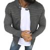 Men's Spring Autumn Outdoor Sports Coat Casual Solid Zipper Jacket Wrinkled Top