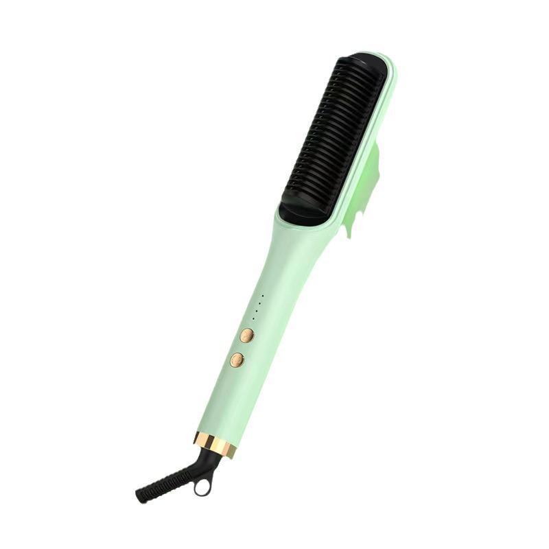 Dual-Purpose Negative Ion Hair Comb and Curler - Lazy Straight Hair and Curling Iron