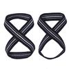 Custom Logo High Quality Soft & Adjustable Cotton Polyester Material Fitness Safety Figure Eight Weightlifting Straps