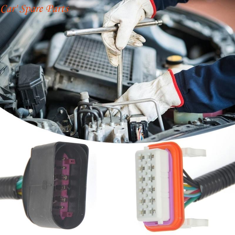 Y4UA Waterproof Dustproof Automotive Front Headlight Wiring Adapter Connector Plugs Play for 7L6971071A Halogen Compatibility