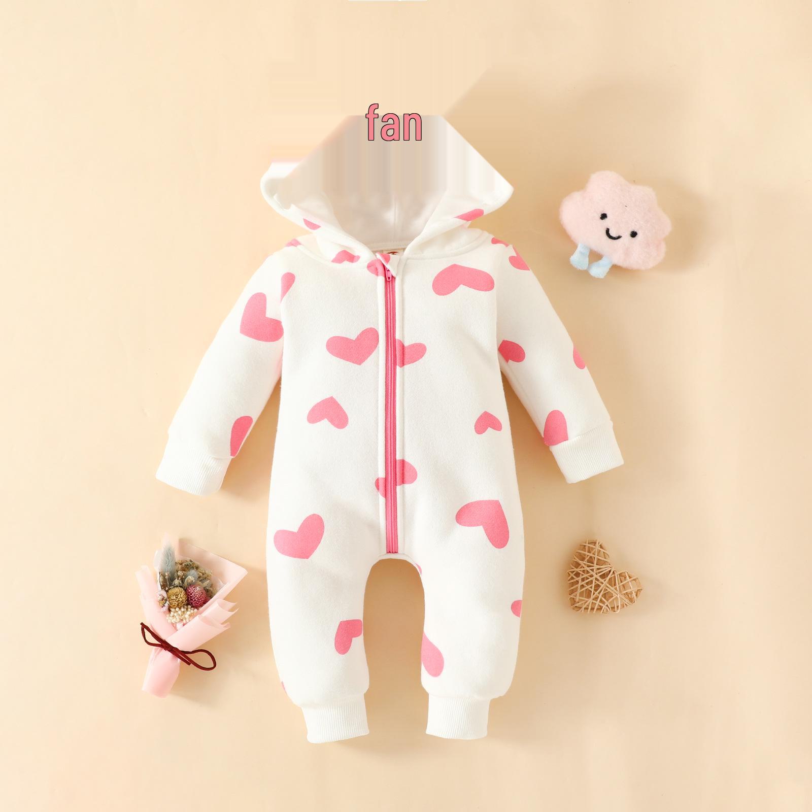 

Детские свитшоты и флисовые ромперы с капюшоном на День святого Валентина - Цельные, на молнии, с длинным рукавом и ромперы 0-3 Months розовый