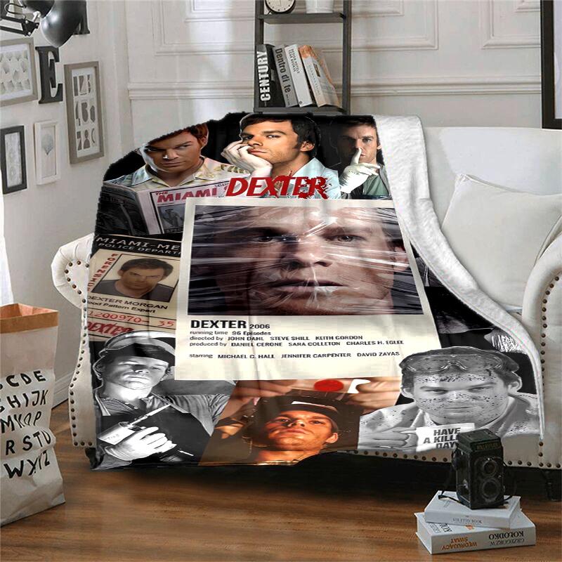 Dexter Flannel Blanket Soft Warm All-Season Throw, Design for Camping, Car Travel, Hiking Sofa, Bed, Office Perfect Gift for Parties