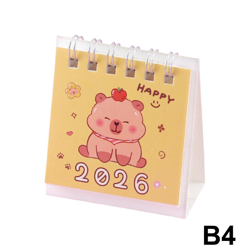 2026 Mini Calendars Creative Desk Portable Travel Calendars With Butterfly Capybara Designs Monthly & Weekly Planner Calendar