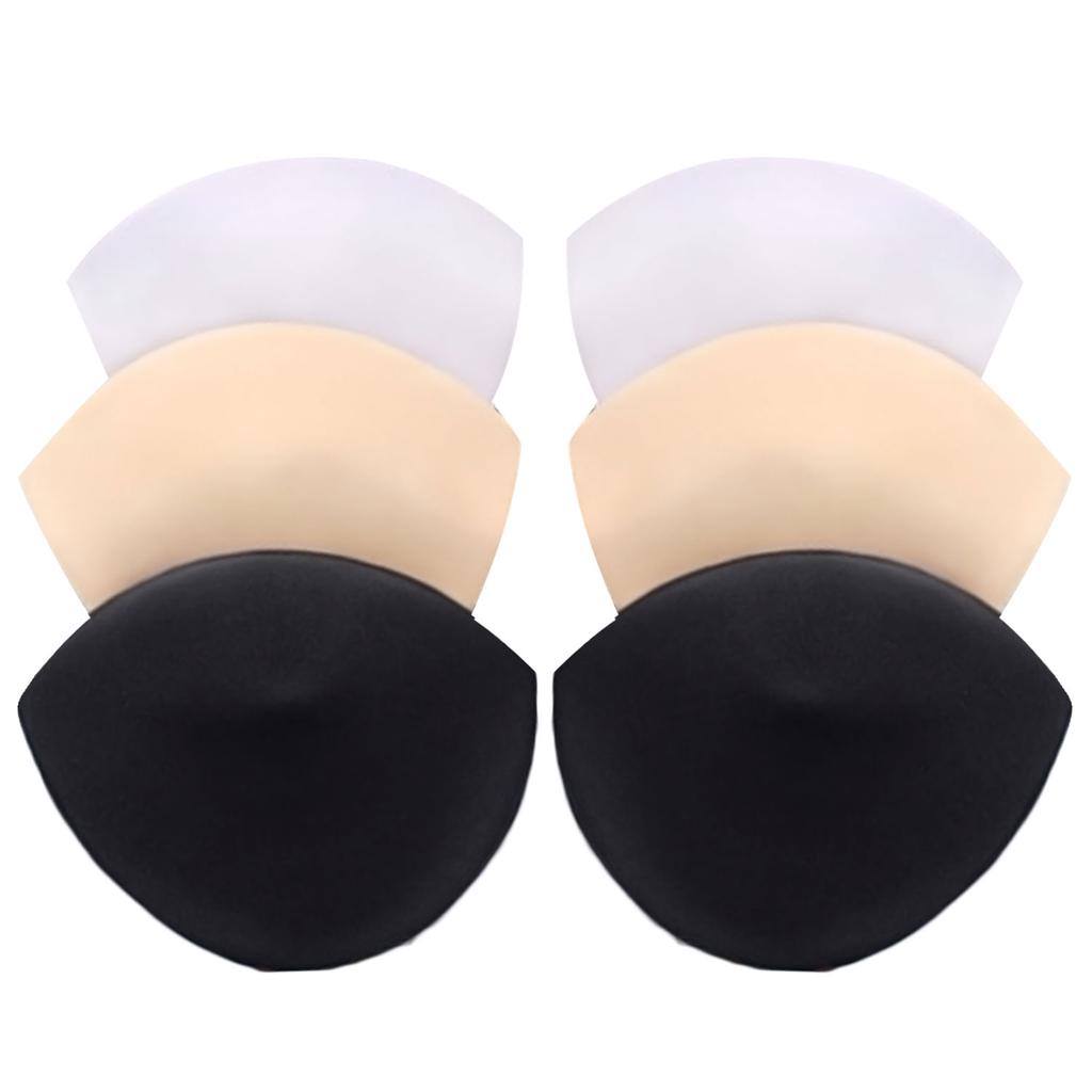 3 Pairs Round Bra Pads Inserts Sponge Breast Enhancers Swimwear Back 11.5cm