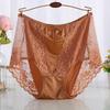 Plus size Sexy Lace Seamless Panties High-Rised Mesh Briefs Soft Breathable underpants Lightweight underwear