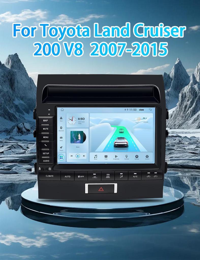 2007-2015 Toyota Land Cruiser Android Navigation MP5 Bluetooth WiFi Display