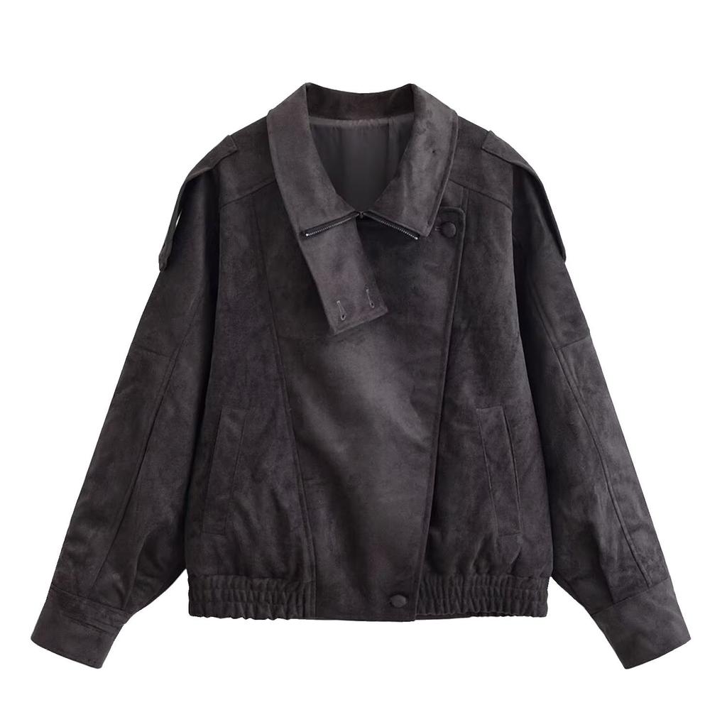 European and American style new women's fashionable casual biker jacket 4341792822