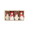 Christmas Tree Santa Claus Snowman Cloth Pendants Cute Figurines & Dolls Set of Accessories Small Decorations Ages 5-7