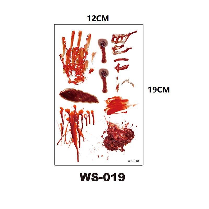 Halloween Spider Scar Funny Prank Simulation Temporary Disposable Tattoo Sticker