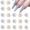New Snowflake Nail Art Accessories Internet Celebrity Christmas Flat Double Layer White Ice Flower Resin Wearable Nail Decorations