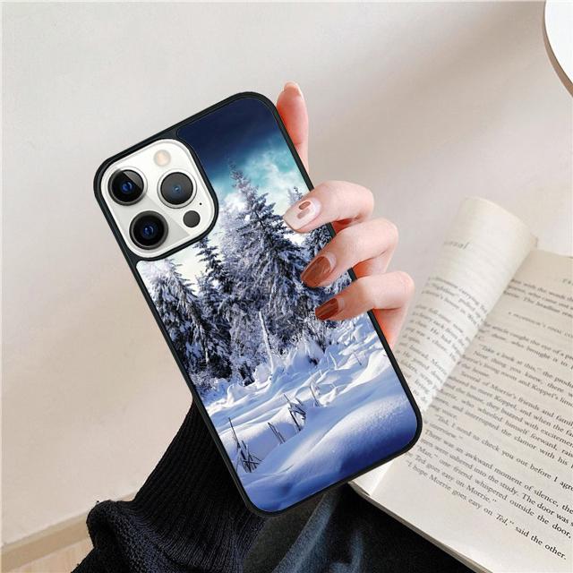 Winterlandschaft Handyhülle Cover Für iPhone 17 Air 15 16e 14 13 12 Pro Max 11 Pro Max Plus Hülle Schale
