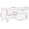 TV Stand with Shelf Black 100 x 33 x 46 cm Solid Mango Wood