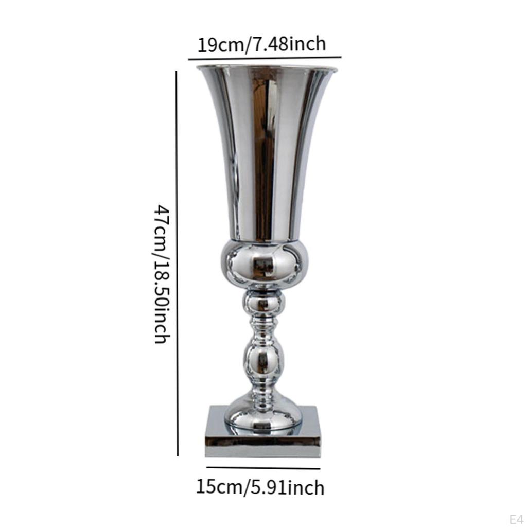 Centerpiece Flower Vase Metal Tabletop Stand European Elegant Trumpet for Event