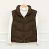 Women's Cotton Clothes Vest New Stand-up Collar Sleeveless Small Short Vest Pressed Rubber Vest